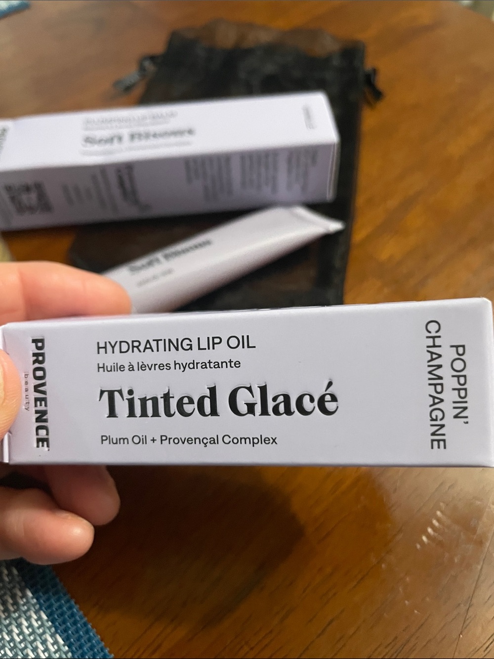 Provence Tinted Glacé Hydrating Lip Oil & Soft Bisous Plumping Lip Balm - Picture 6 of 11